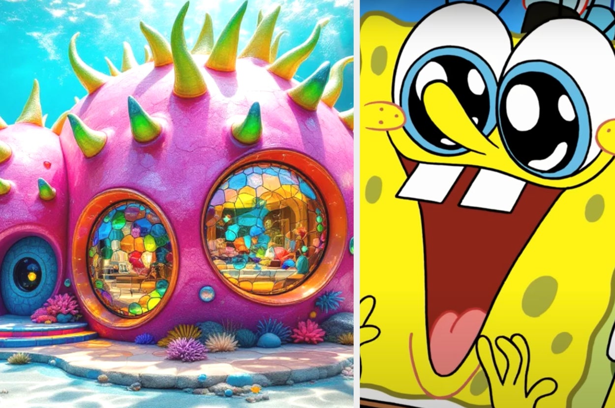 People Are Making Their Own Chaotic "SpongeBob" Houses, And Now You Can Too With This AI Generator
