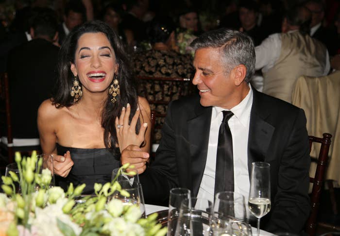 George Clooney and Amal Clooney at a formal event