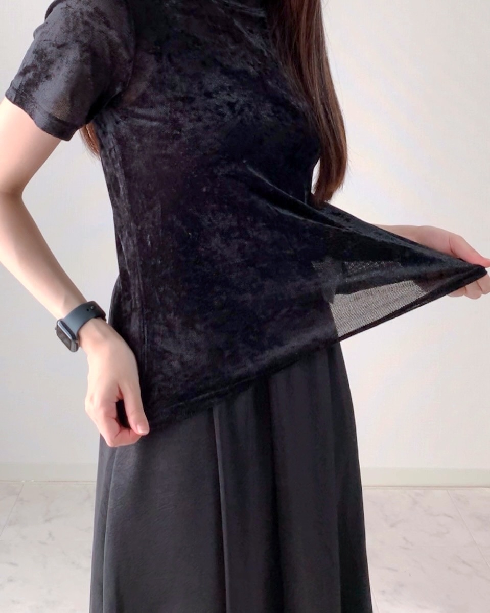 しまむらの「TPUシアーベロアT」