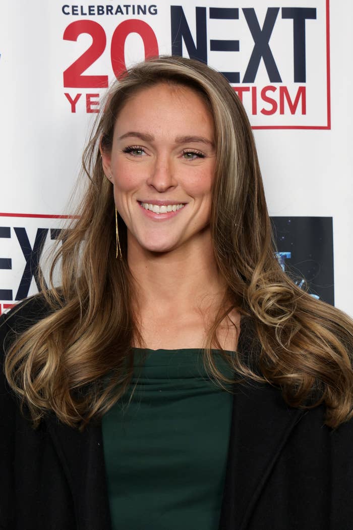 Kylie Kelce smiling at an event