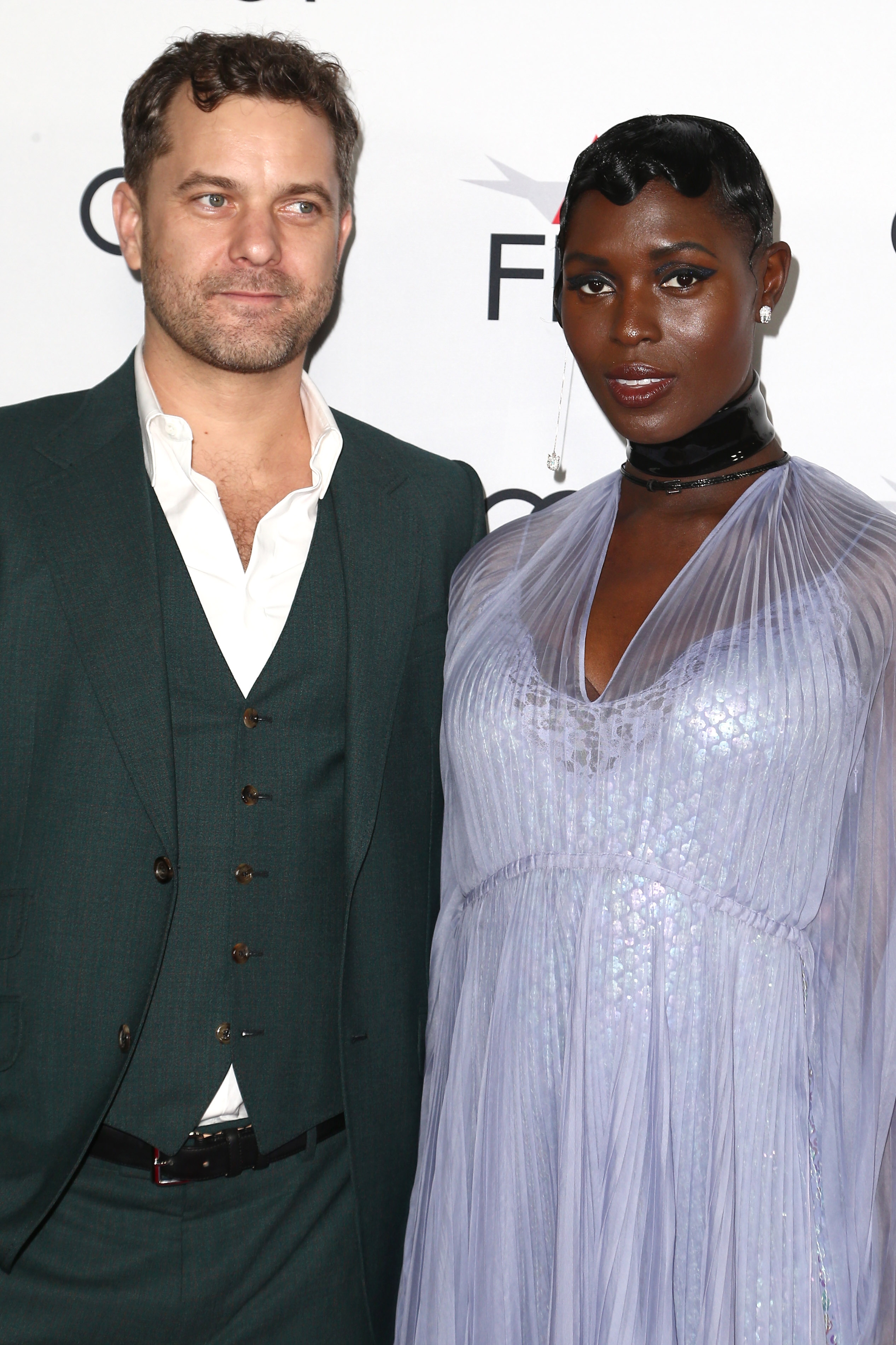 Joshua Jackson and Jodie Turner-Smith on a red carpet
