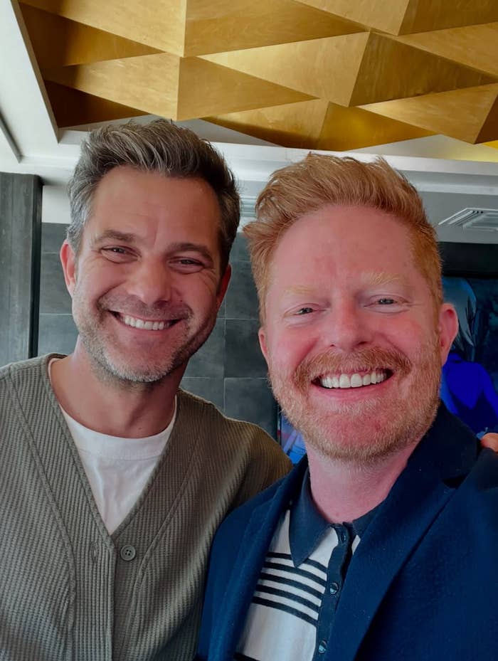 Joshua Jackson and Jesse Tyler Ferguson smiling in a selfie