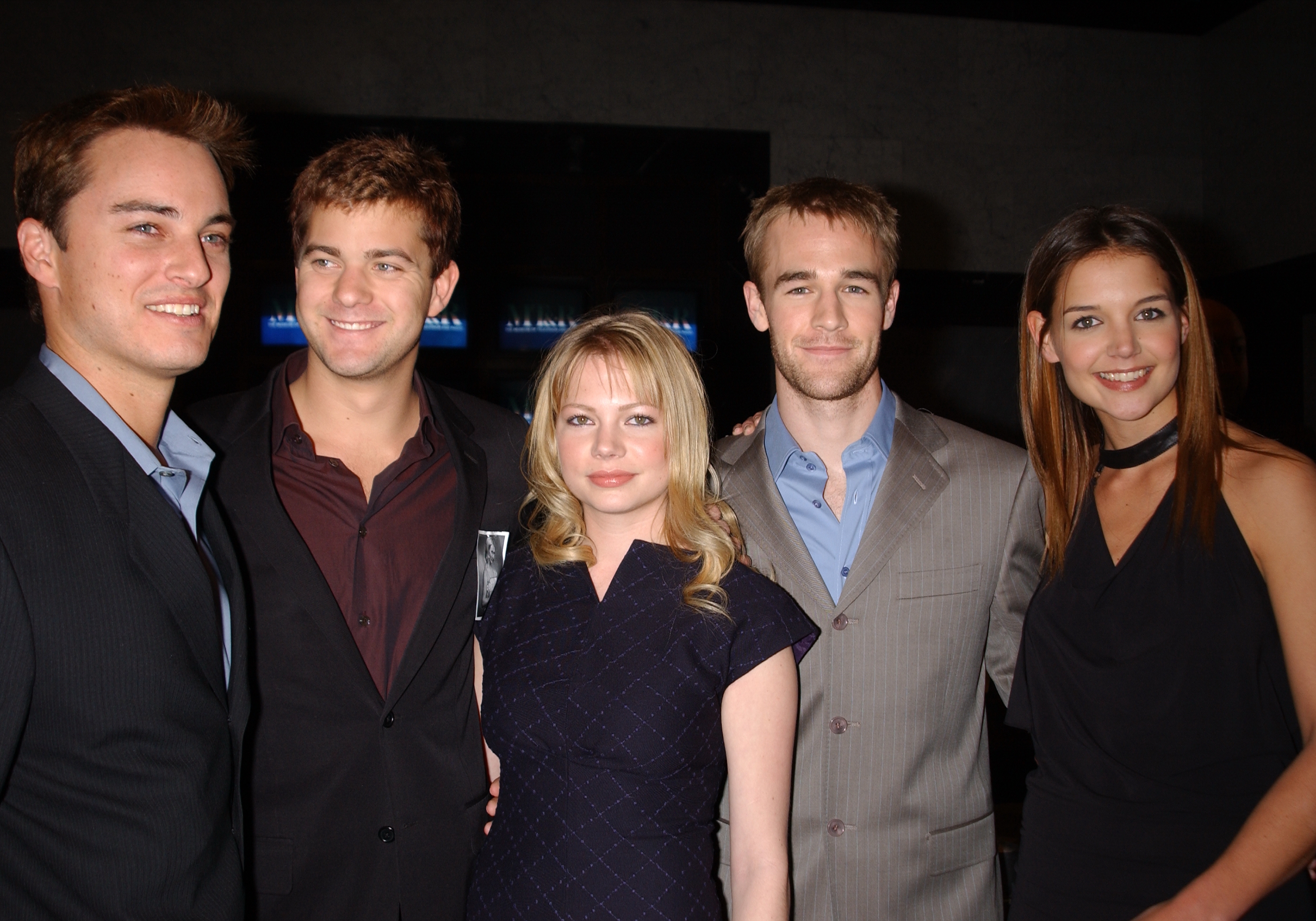 The cast of Dawson's Creek at a formal event