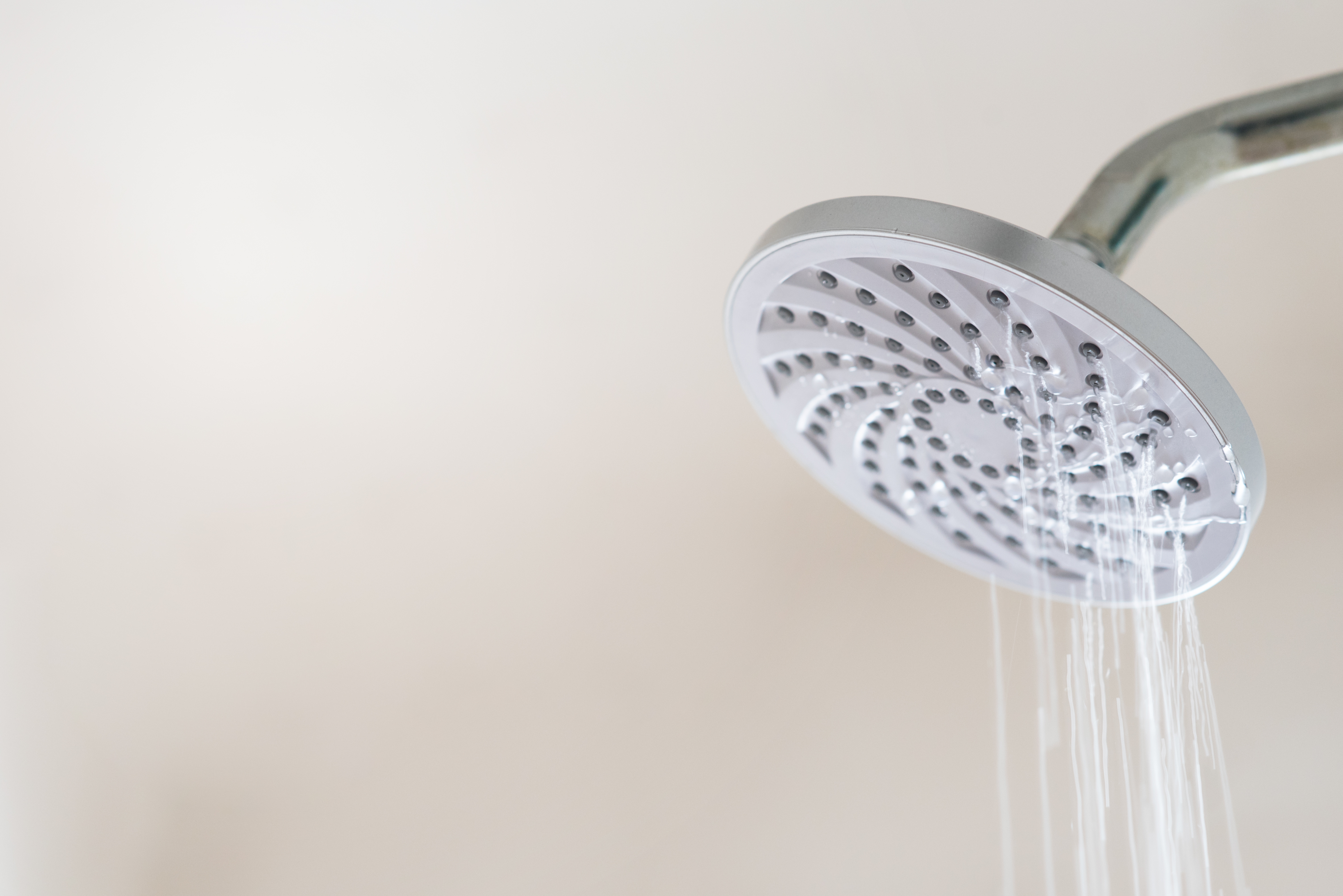 Close-up of showerhead