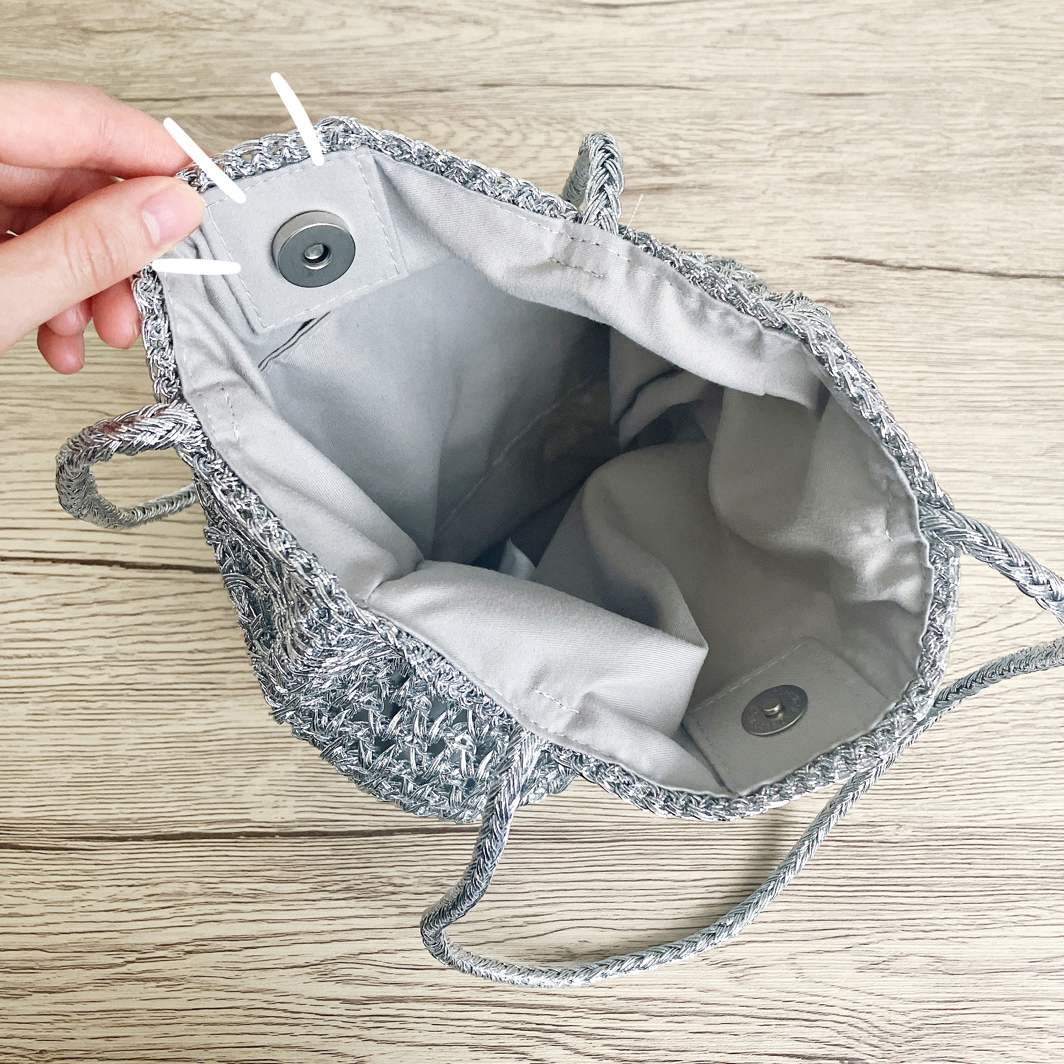 Honeys(ハニーズ)の「マクラメトートバッグ」