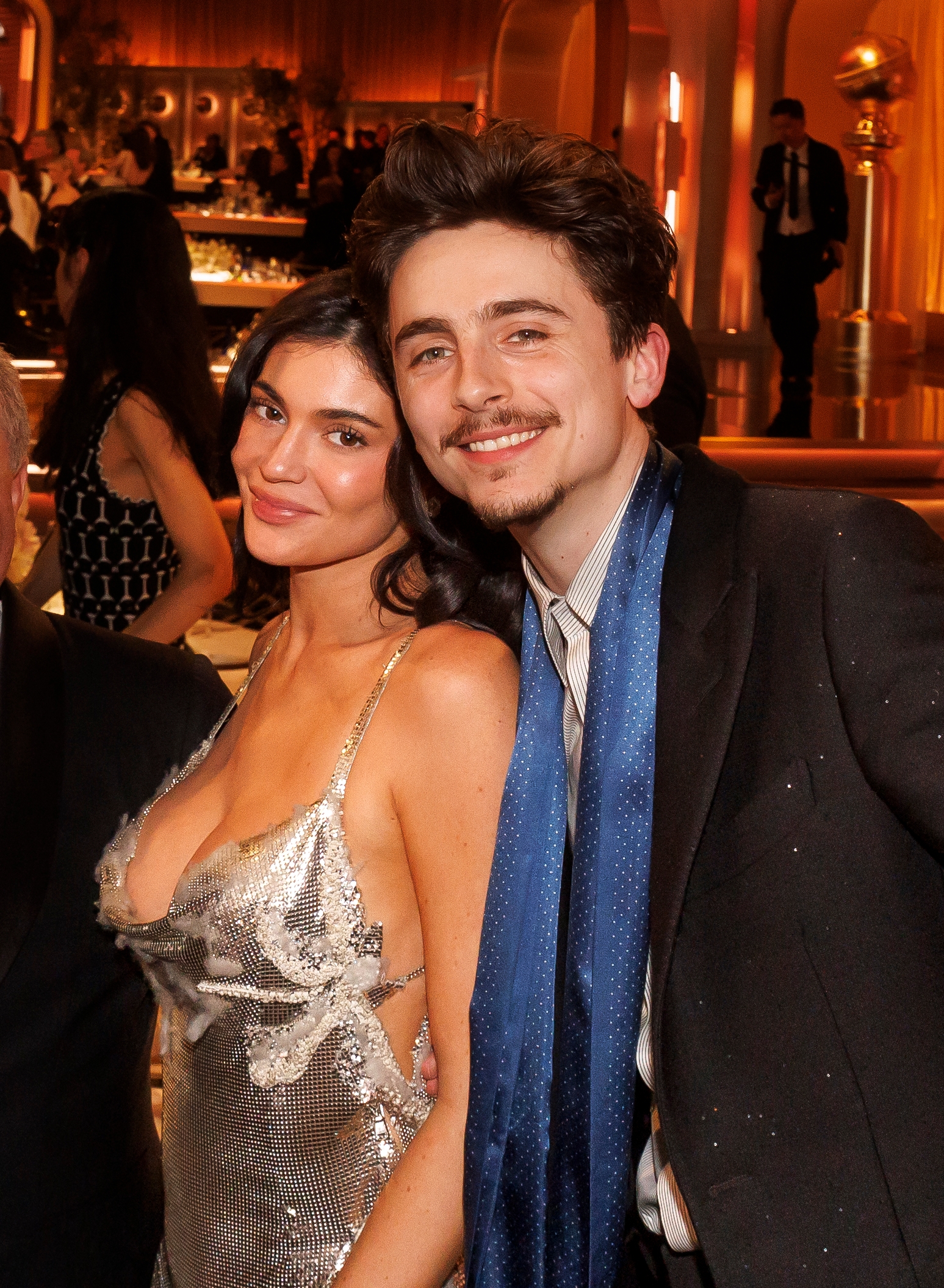 Kylie Jenner and Timothée Chalamet at the Golden Globes