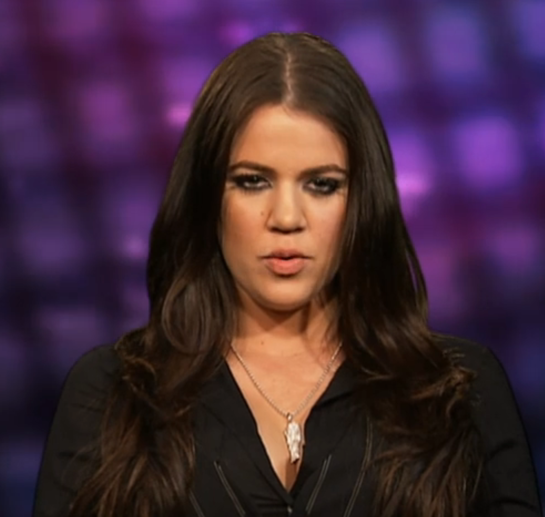 Khloé Kardashian speaking in a confessional on an old "KUWTK" episode