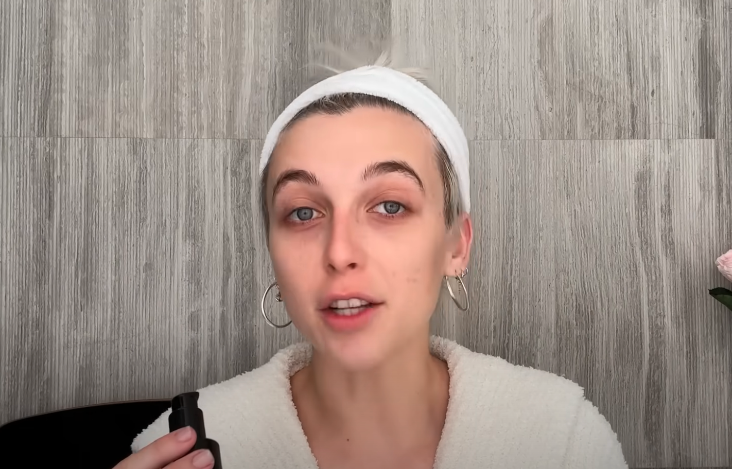 Emma Chamberlain during a Vogue Beauty Secrets video
