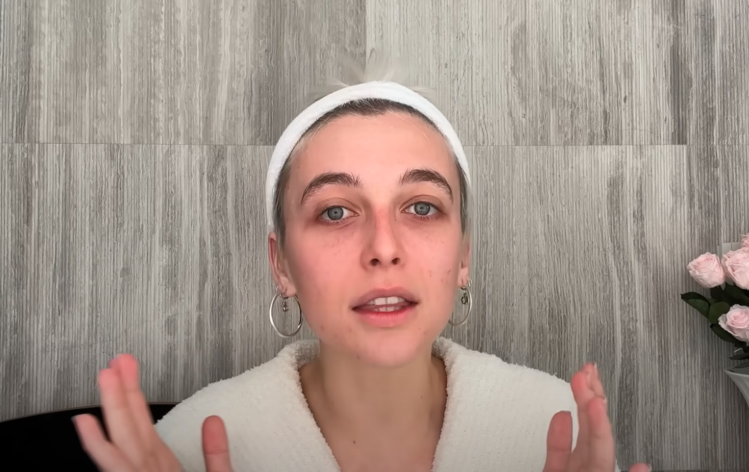 Emma Chamberlain during a Vogue Beauty Secrets video