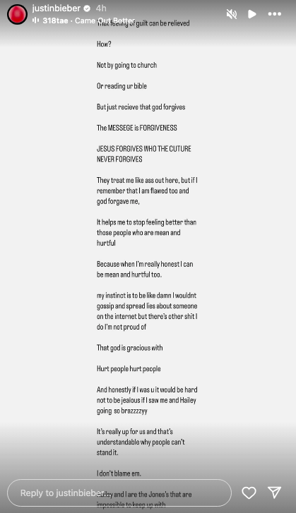 A detailed message about seeking forgiveness from a higher power and reflecting on humility and past actions