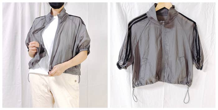 しまむらの「ナイロンラインブルゾン」