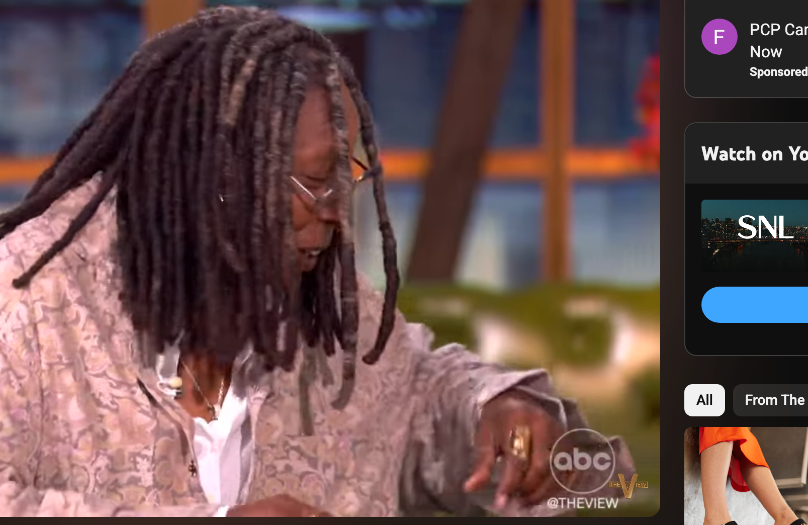 Whoopi Goldberg turned away from the camera on &quot;The View&quot;