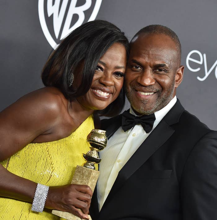 Viola Davis and Julius Tennon smiling at a formal event