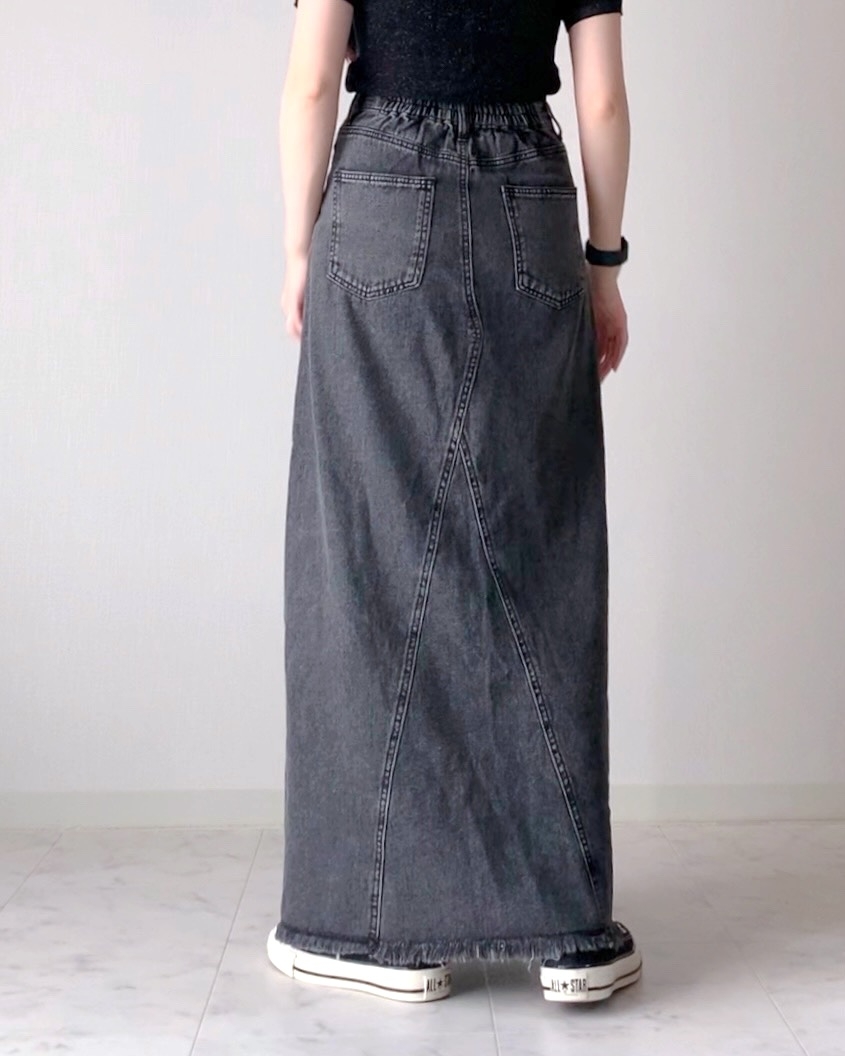 しまむらの「フリンジフレアスカート」