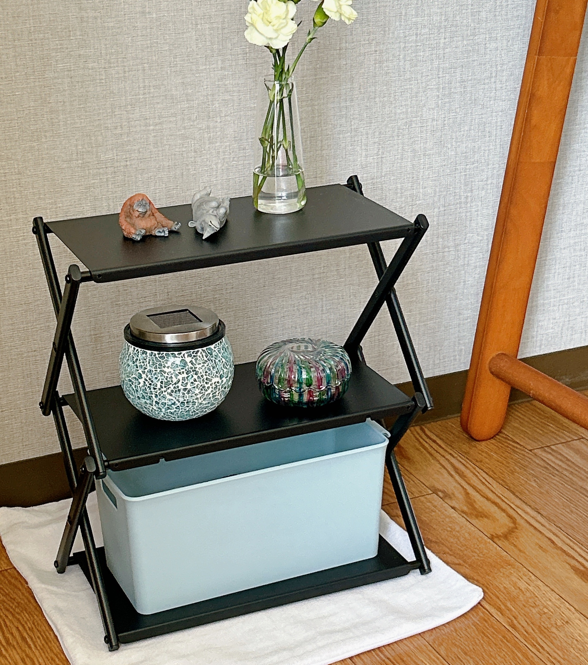 NITORI（ニトリ）の「テーブルにもなる3段ラック 収納袋付（G01）」