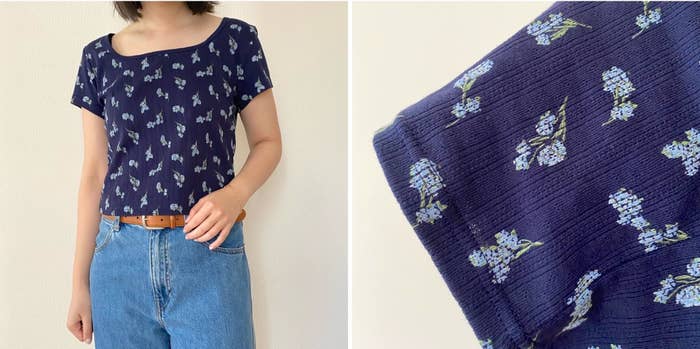 ユニクロの「ポインテールスクエアネックT」