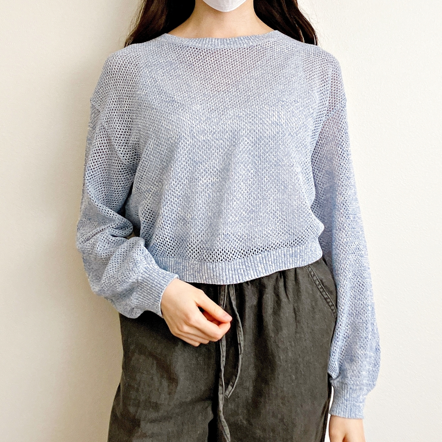 Honeys（ハニーズ）の「メッシュ編クルーニット」