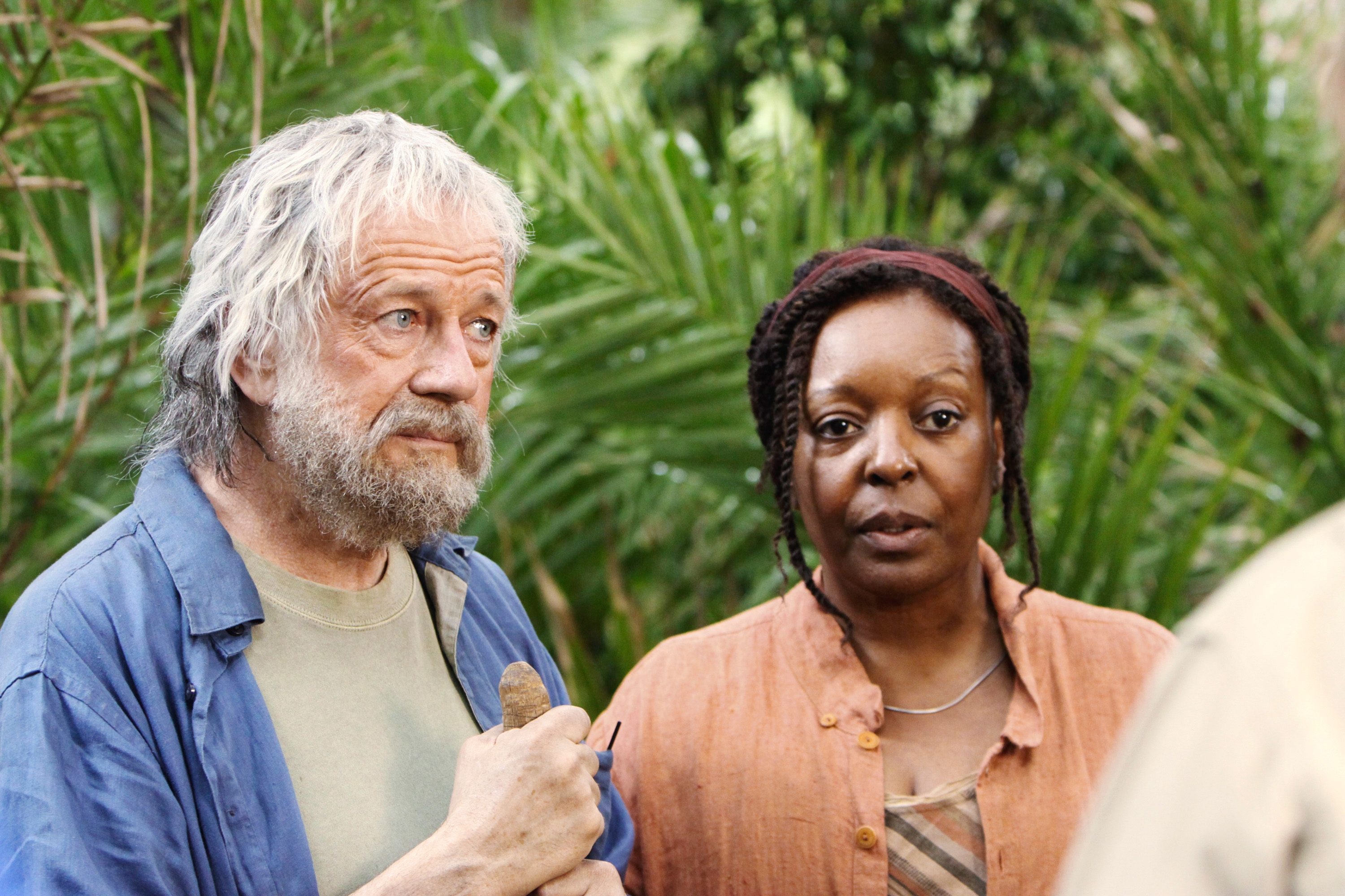 Bernard and Rose on "Lost" standing together