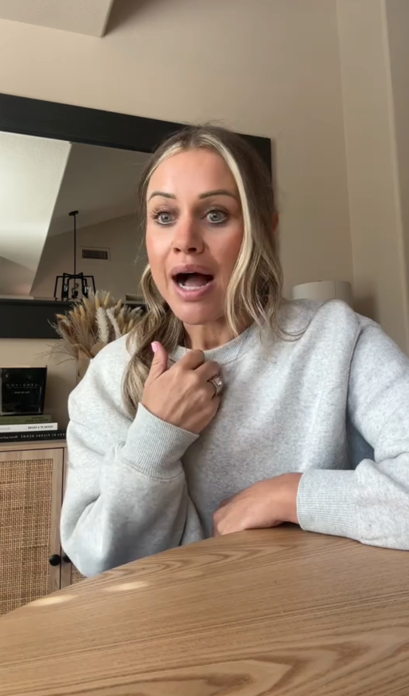 Janelle Rohner in a TikTok video gesturing while speaking