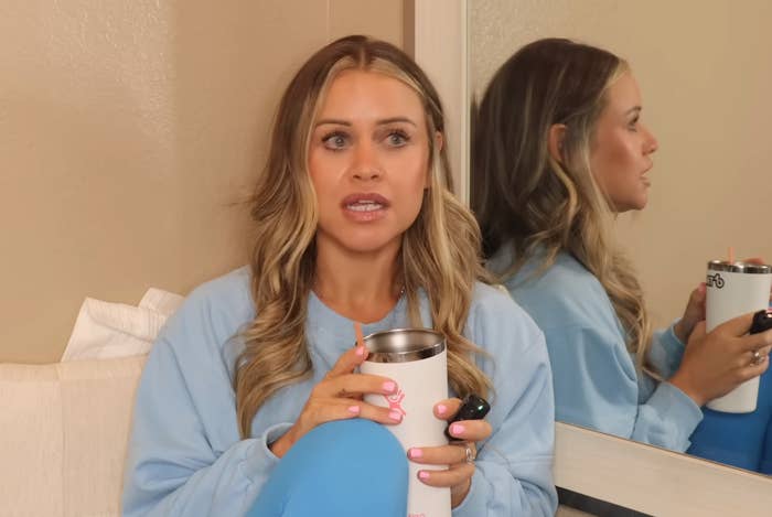 Janelle Rohner speaking in a YouTube video