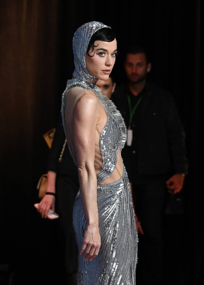 Katy Perry standing at a red carpet event