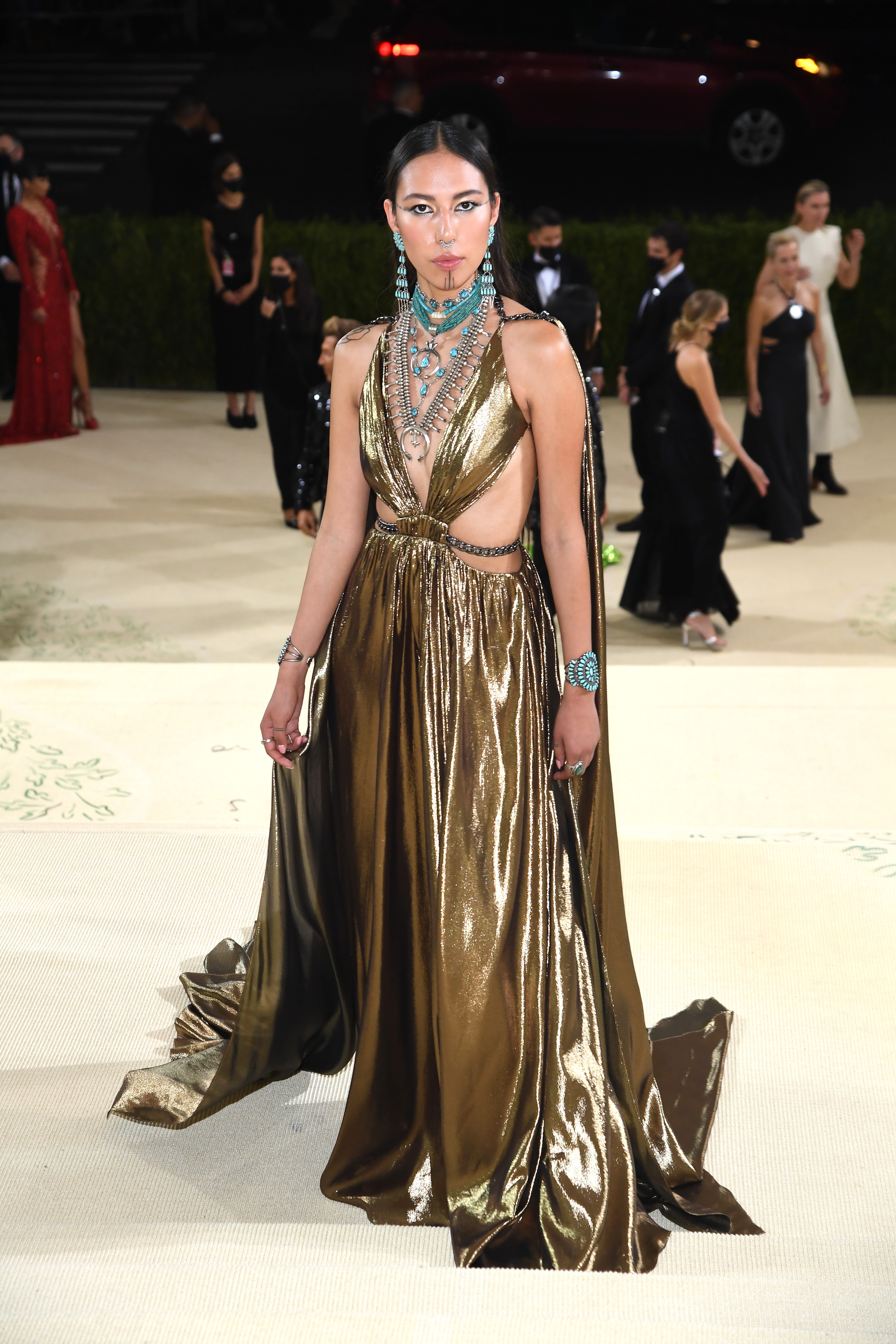 Quannah Chasinghorse at the Met Gala