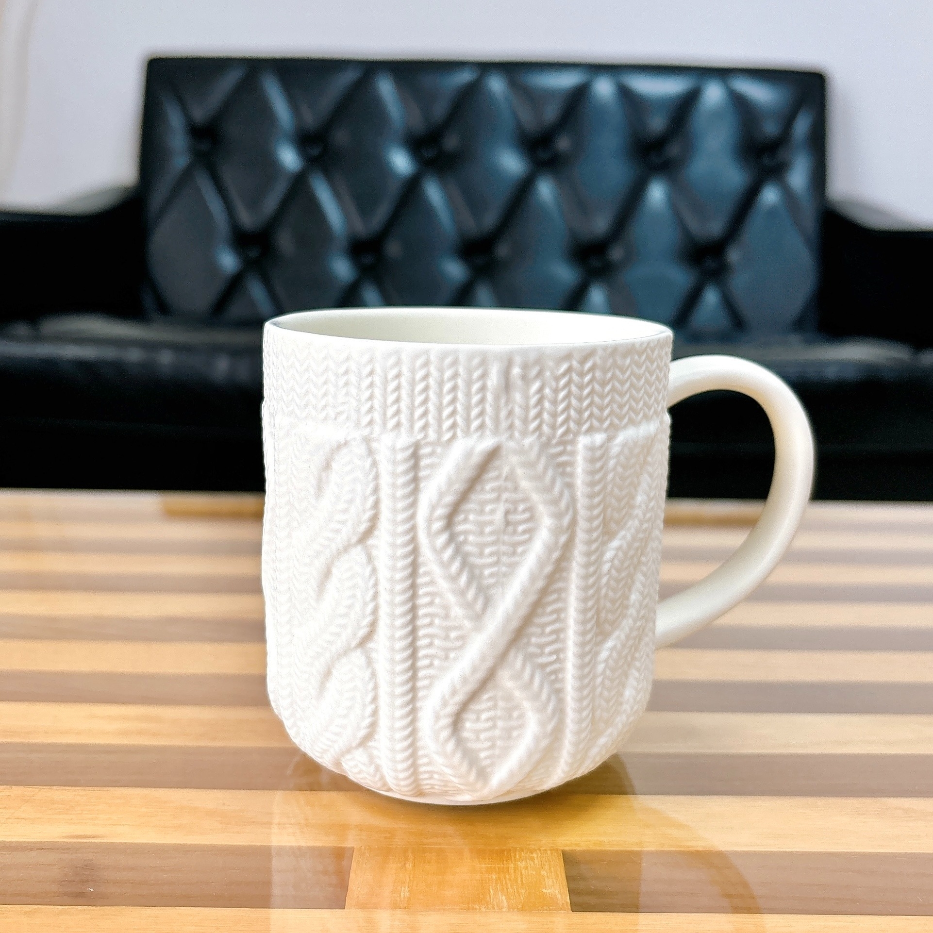 フランフランの「ニットマグ アイボリー」