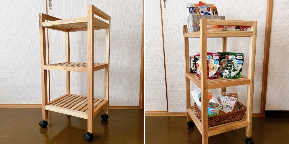 キッチンが生まれ変わった…！フランフランの「レトロ風ワゴン