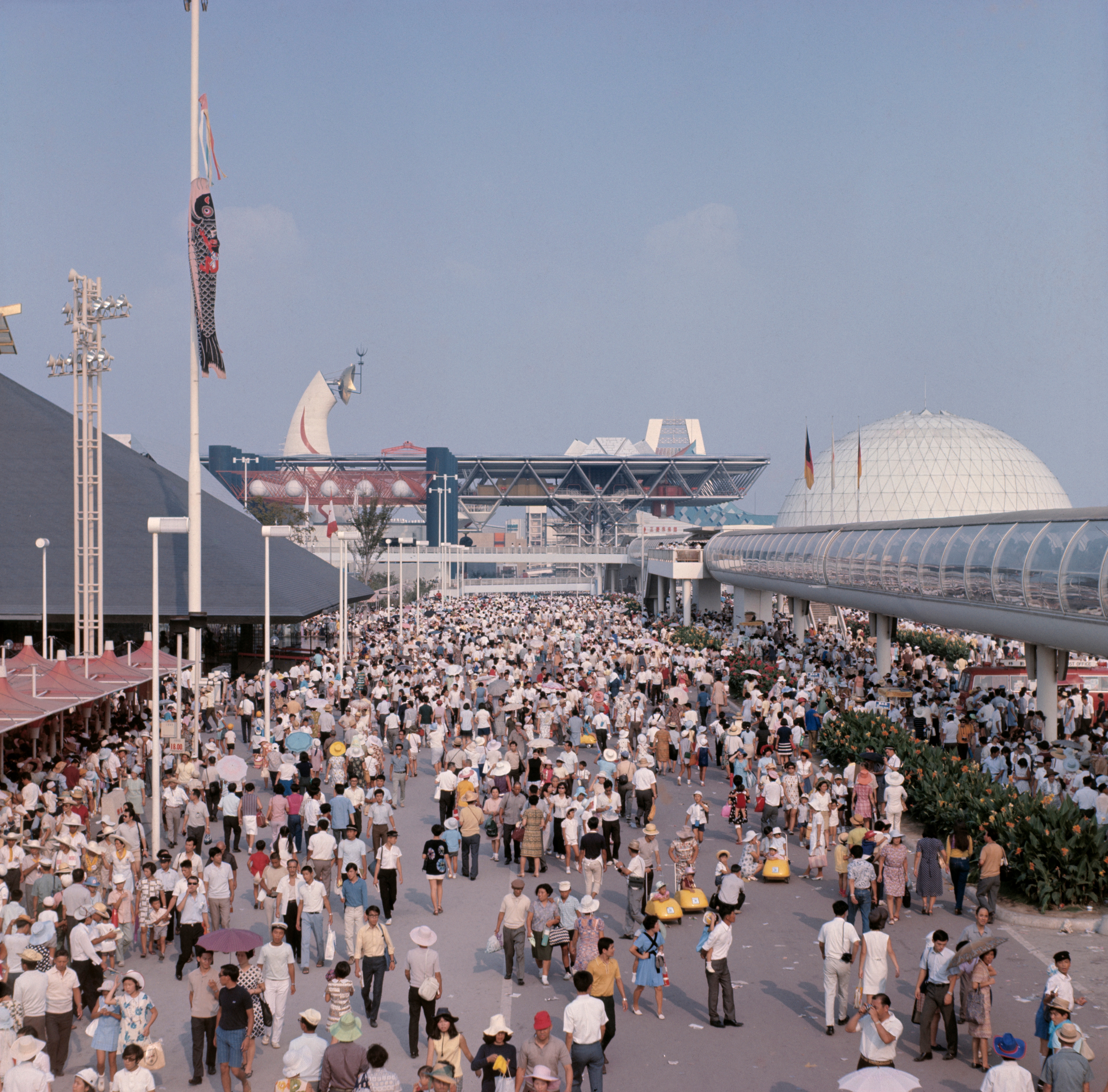 日本万国博の会場(1970年撮影/時事)