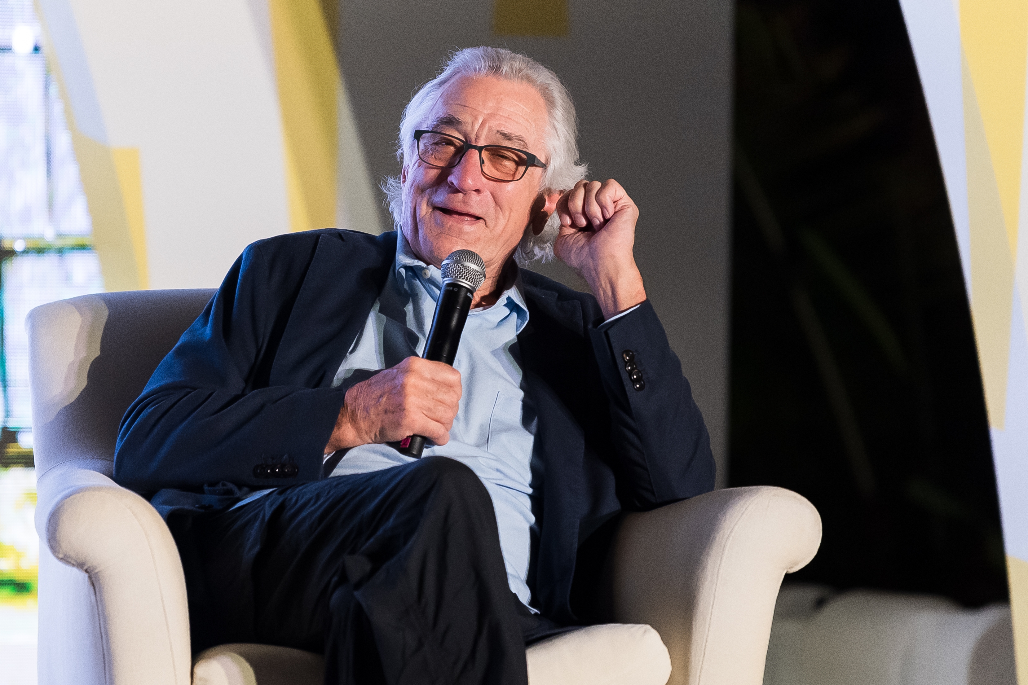 Robert De Niro speaks onstage during an event