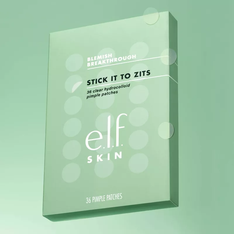 Box of e.l.f. Skin Blemish Breakthrough, Stick It to Zits hydrocolloid patches, 36 count