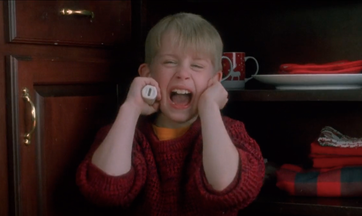 A scene from Home Alone