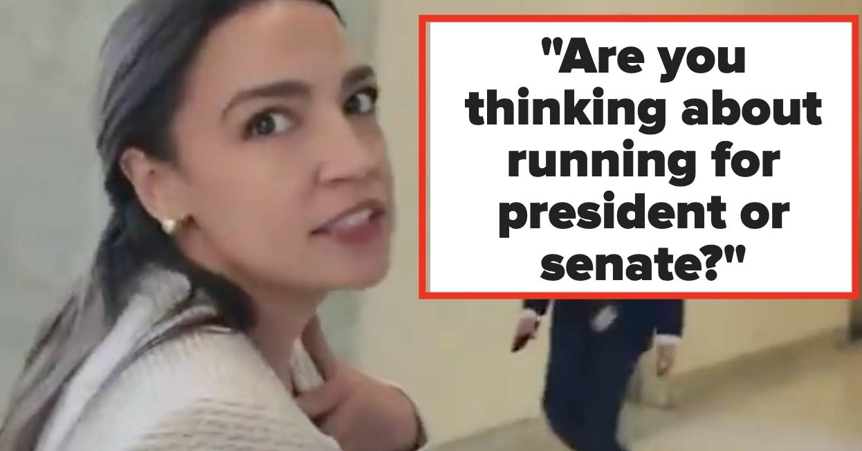 This Video Of AOC's Response When Asked If She'll Run For President Is Going Viral