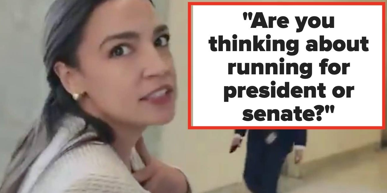 This Video Of AOC's Response When Asked If She'll Run For President Is Going Viral