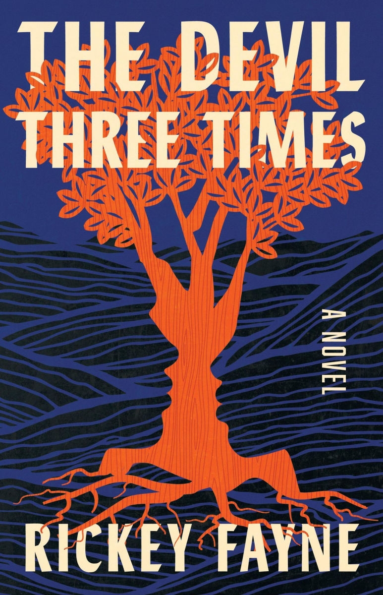 Cover of "The Devil Three Times" by Rickey Fayne, featuring an abstract tree design