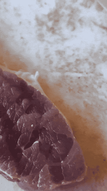 piece of raw muscle pulsing