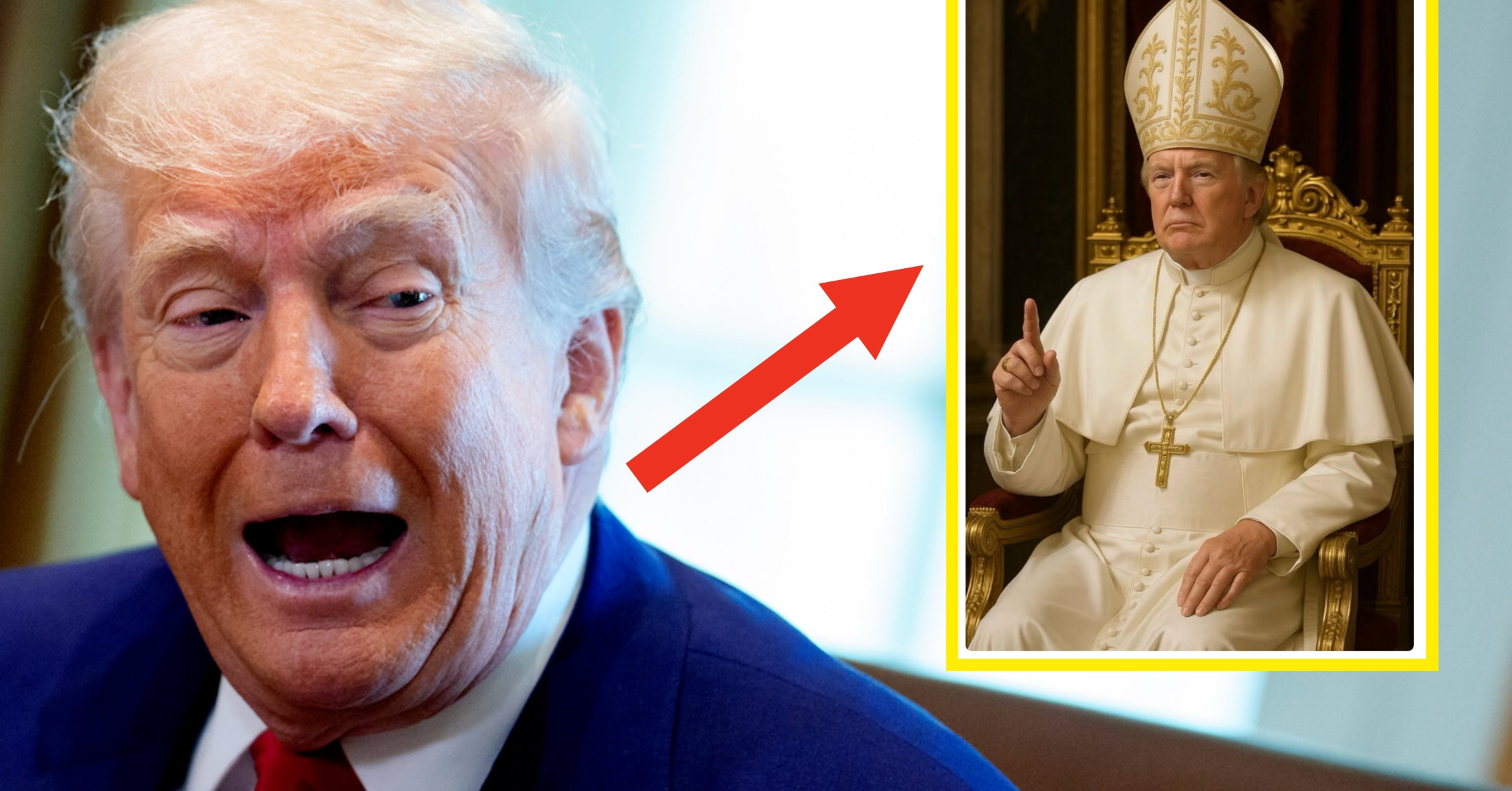 People Cannot Believe This "Deranged" Truth Social Post Of Donald Trump Dressed As The Pope Is Real