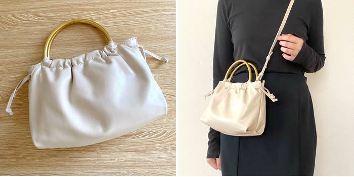 ZARAの「メタルハンドル ミニボウリングバッグ」