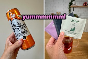 A hand holds a can of Triple Boga design transfusion drink, 6% ABV, with a white and orange design