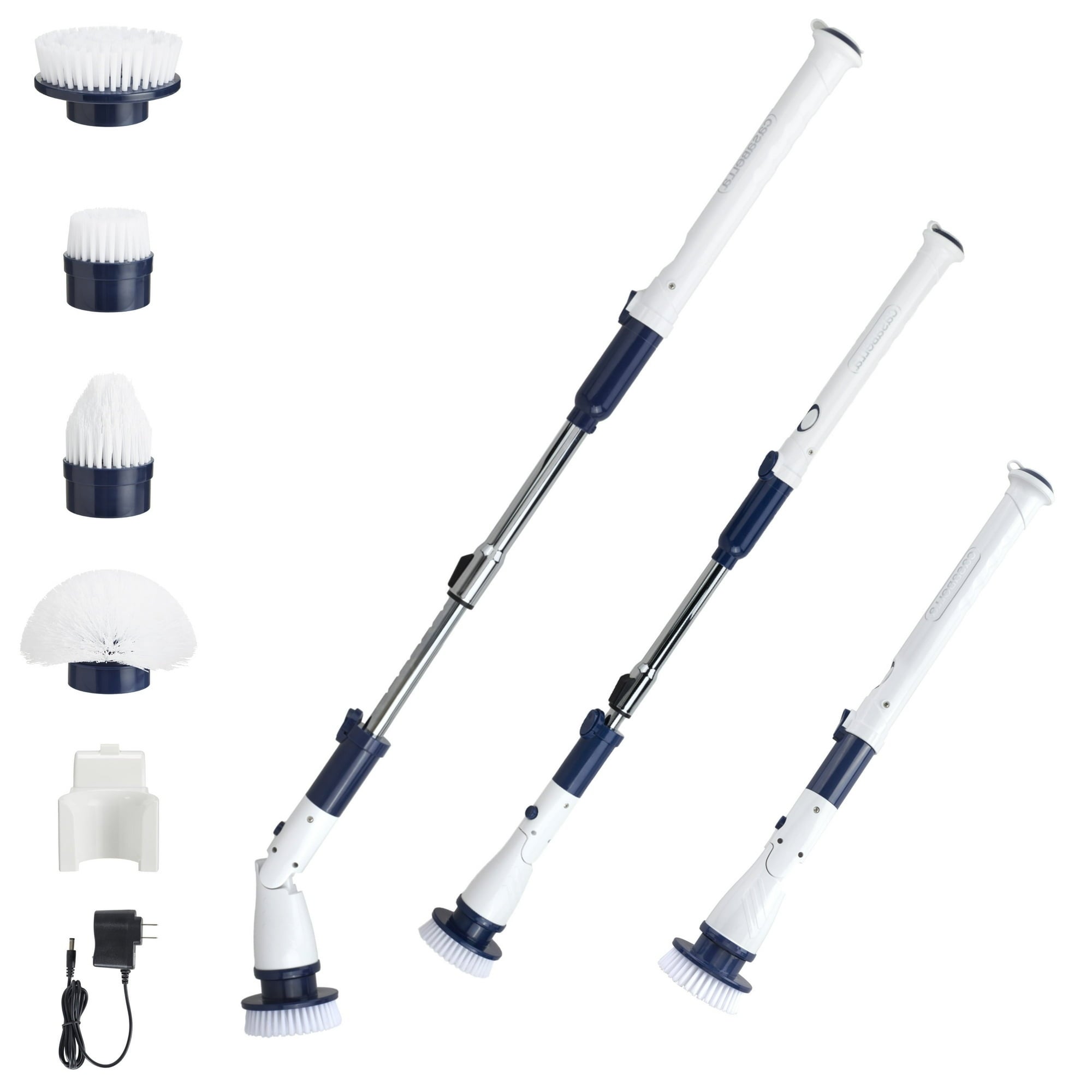Electric cleaning brushwood  acceptable   with respective  attachments, extendable handle, and charging accessories. Ideal for businesslike  cleaning tasks