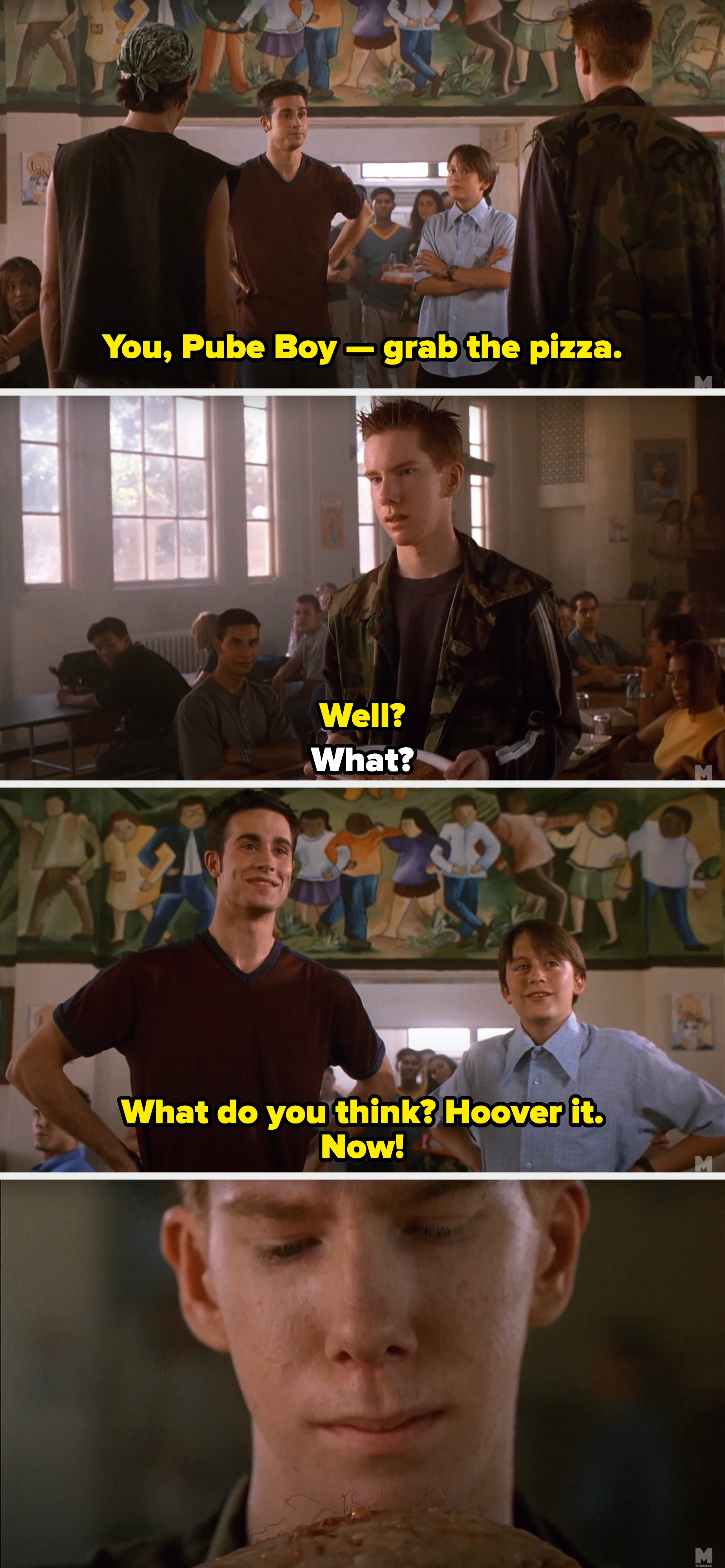 Freddie Prinze Jr's character demands Chris eat the pube-covered pizza now