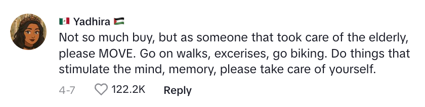 Comment encouraging physical activities like walking, biking, and exercising for mental and physical well-being, especially for caregivers