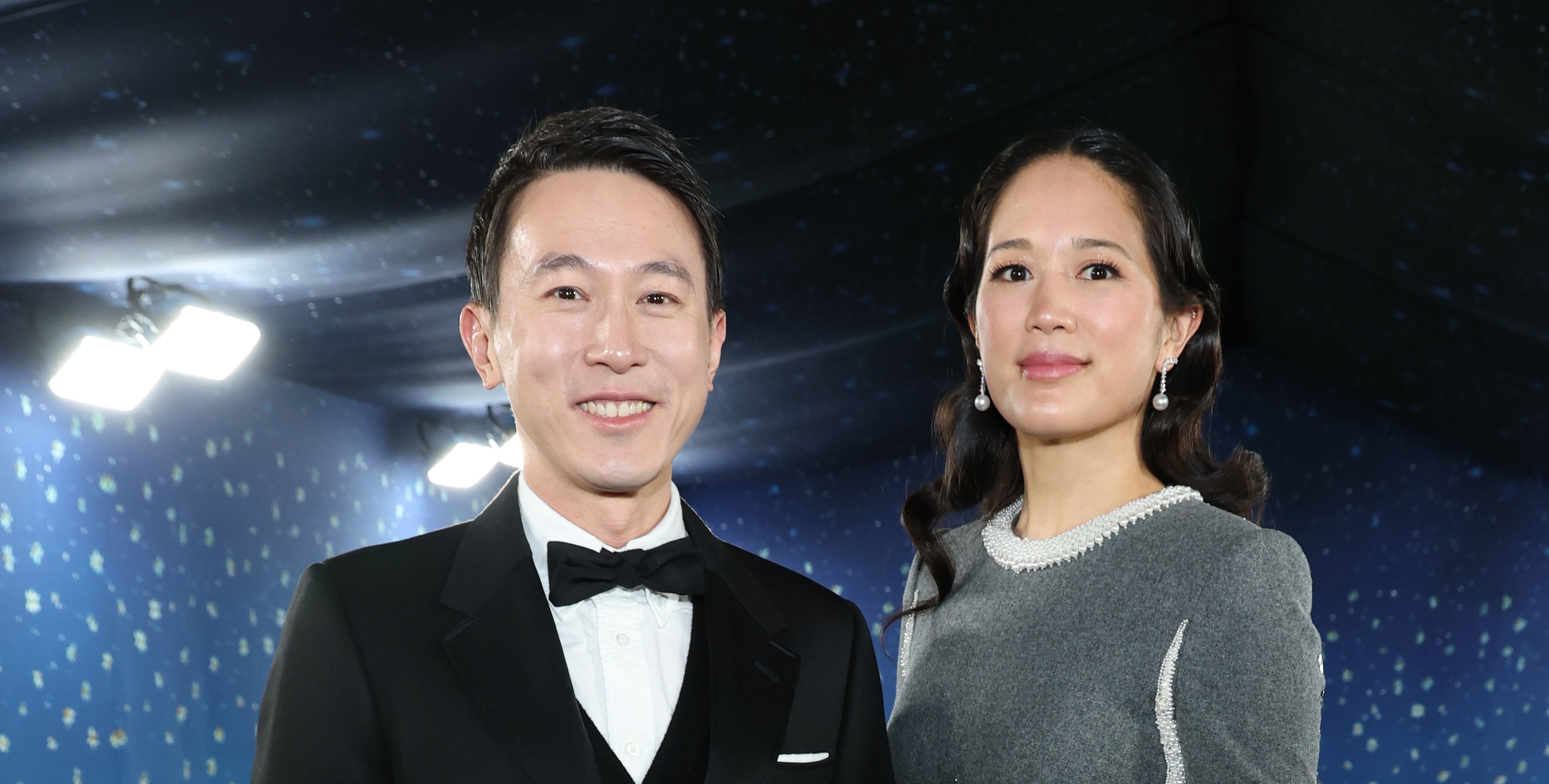 close up of the couple