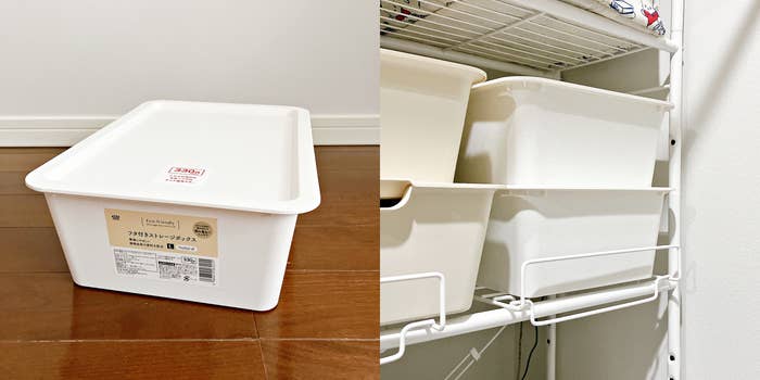 CanDo(キャンドゥ)の「フタ付きストレージボックスL」