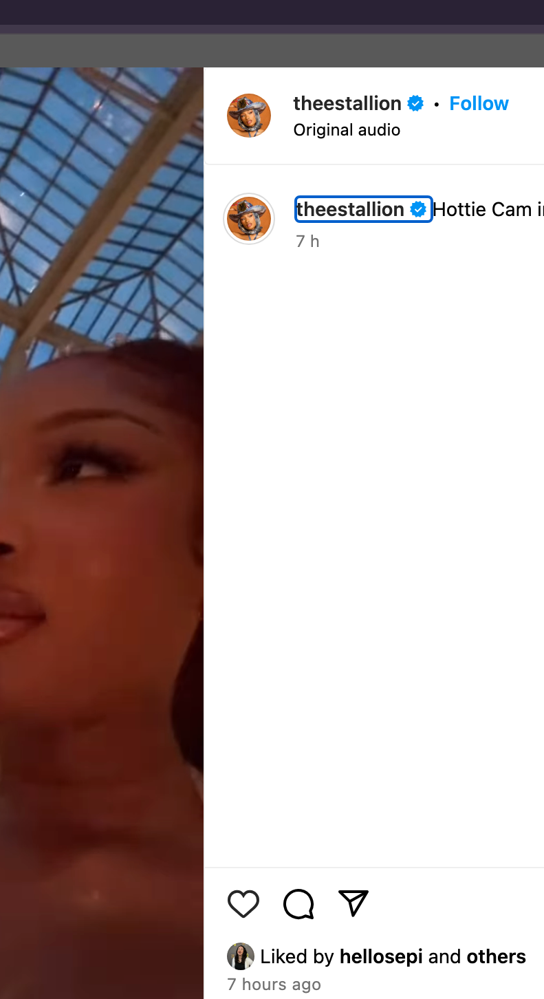 Megan Thee Stallion tasting food at the Met Gala