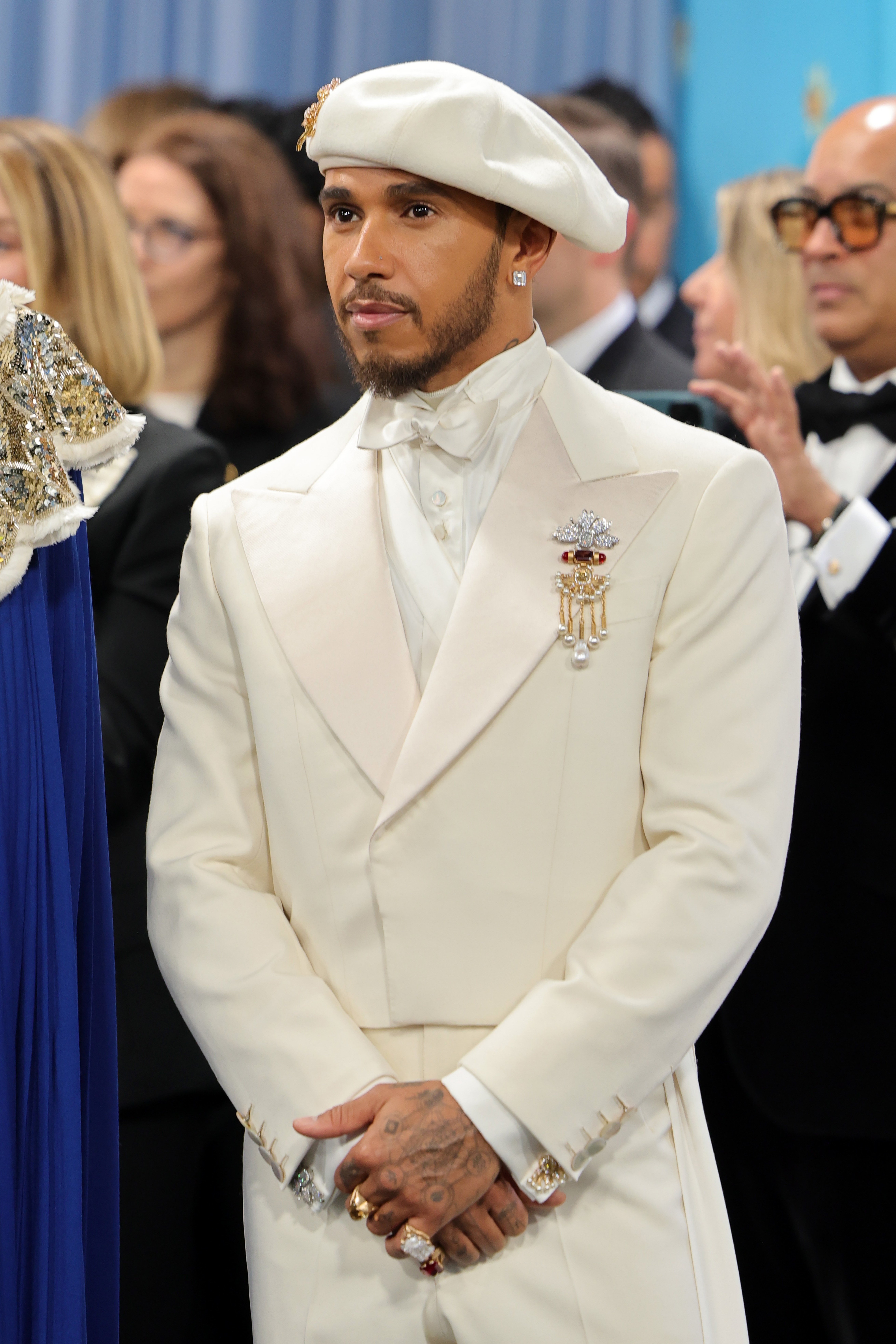 Lewis Hamilton attends the 2025 Met Gala