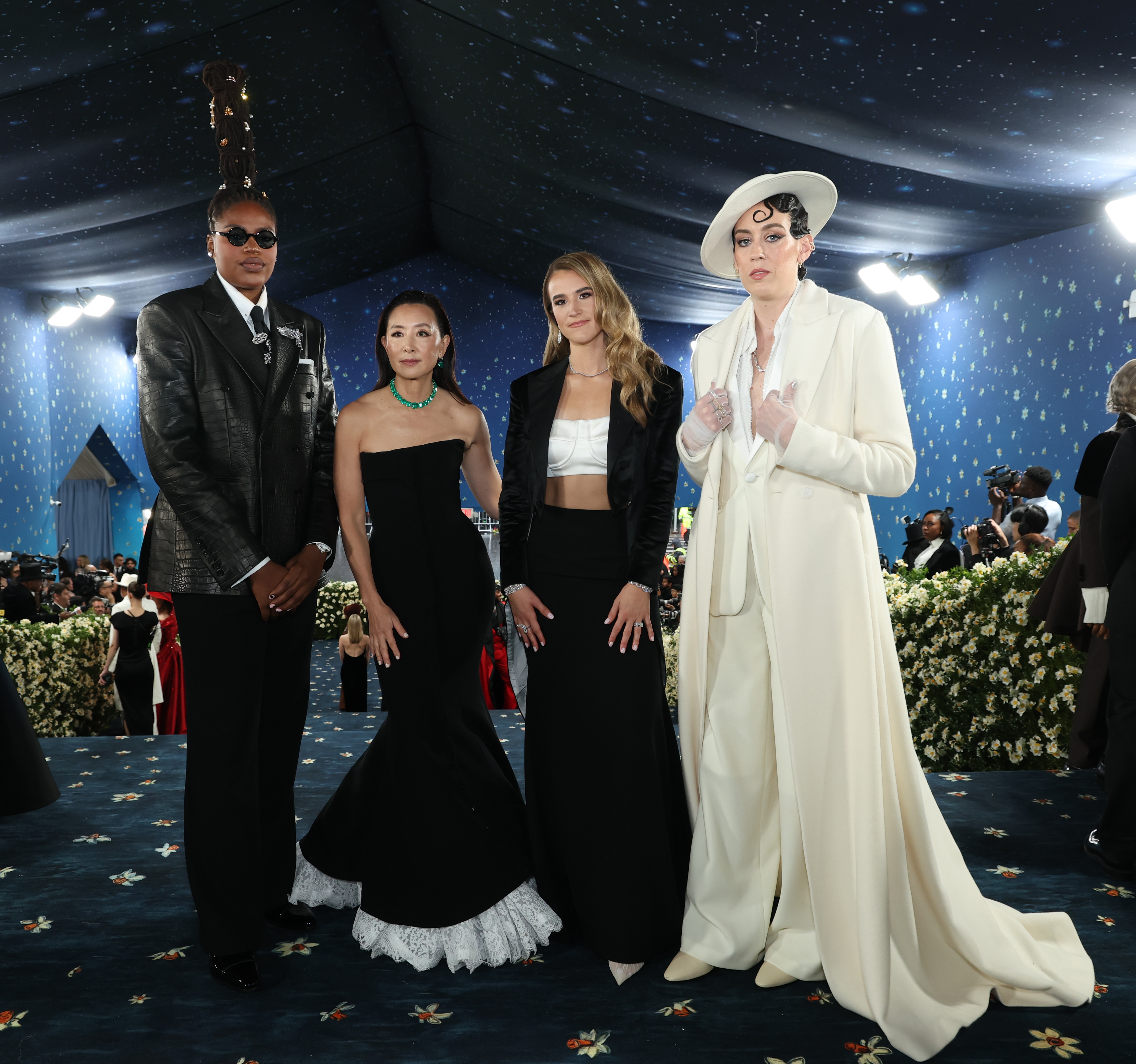 Jonquel Jones, Sabrina Ionescu, Clara Wu Tsai, and Breanna Stewart at the Met Gala