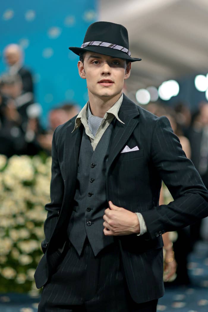 Louis Partridge at the Met Gala