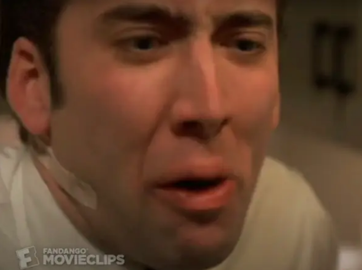 Nic reacts with disgust