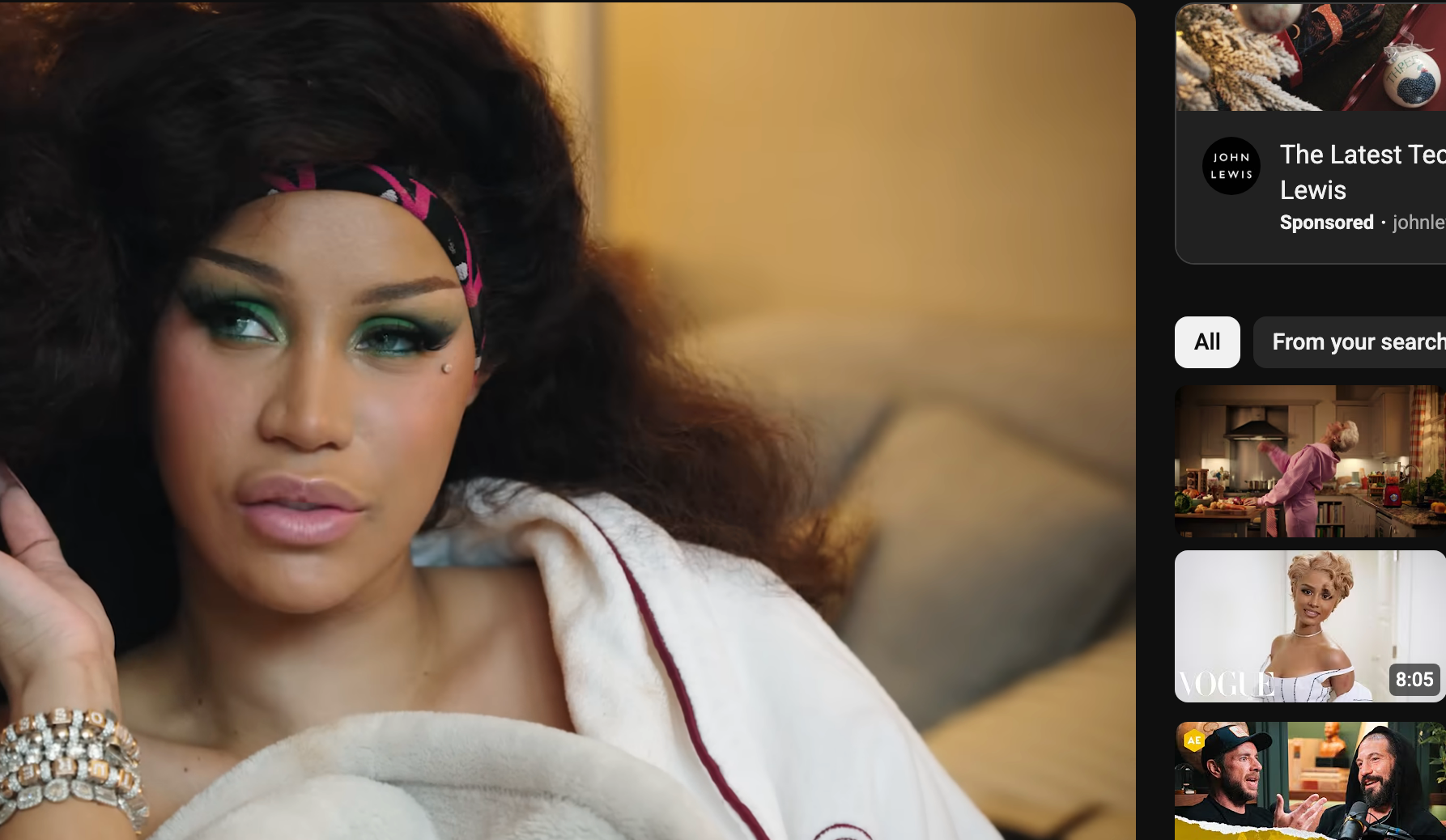 Cardi B in glam makeup and hair preparing for the Met Gala